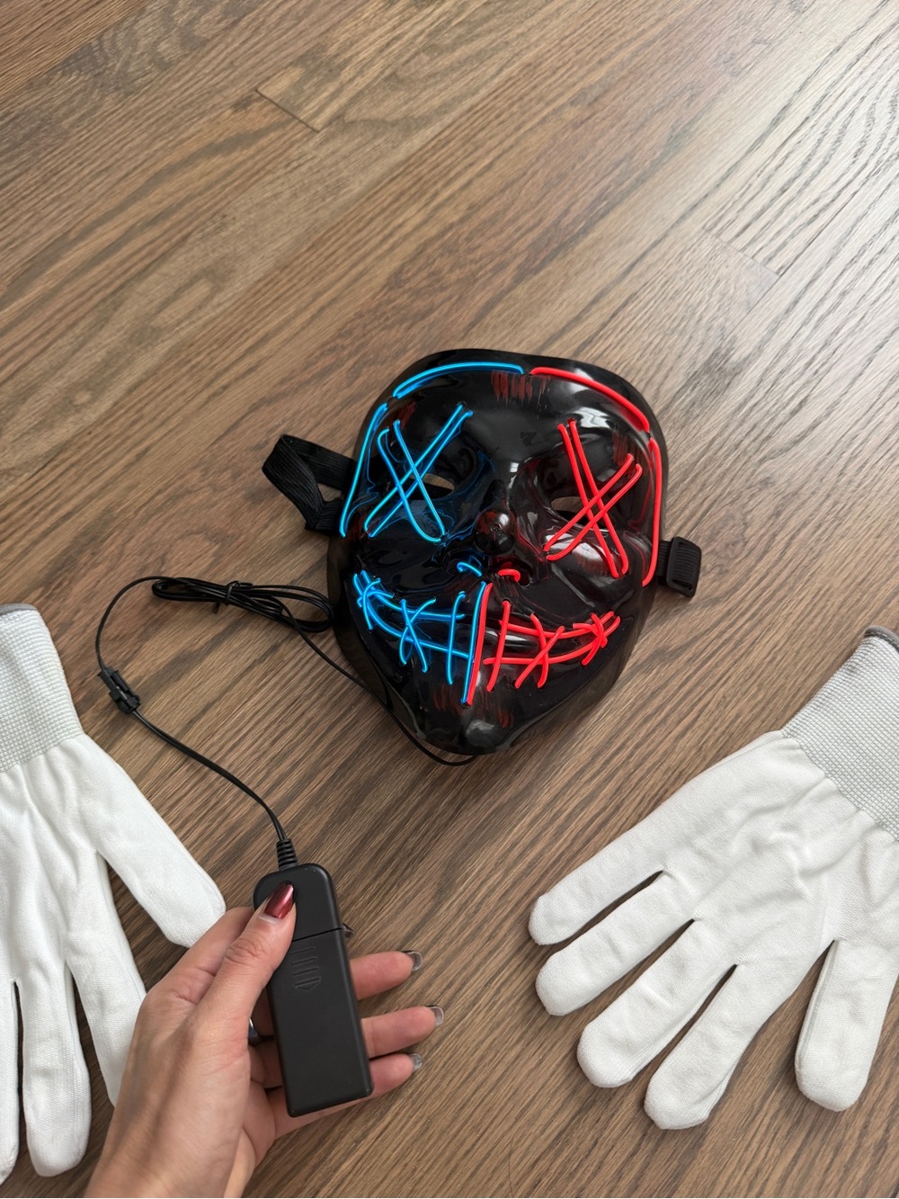 Halloween LED Light-Up Creepy Face Mask
